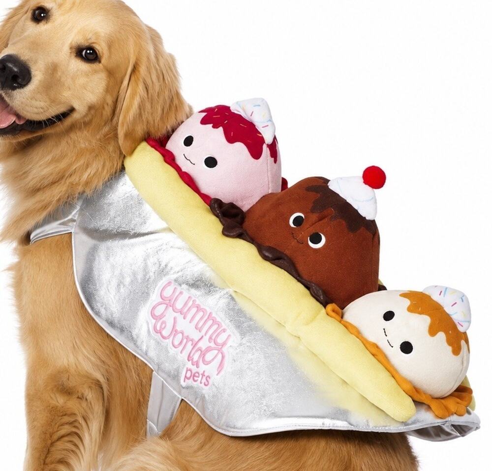 Kidrobot Yummy World Banana Split Pet Dog Costume Large Halloween ice Cream